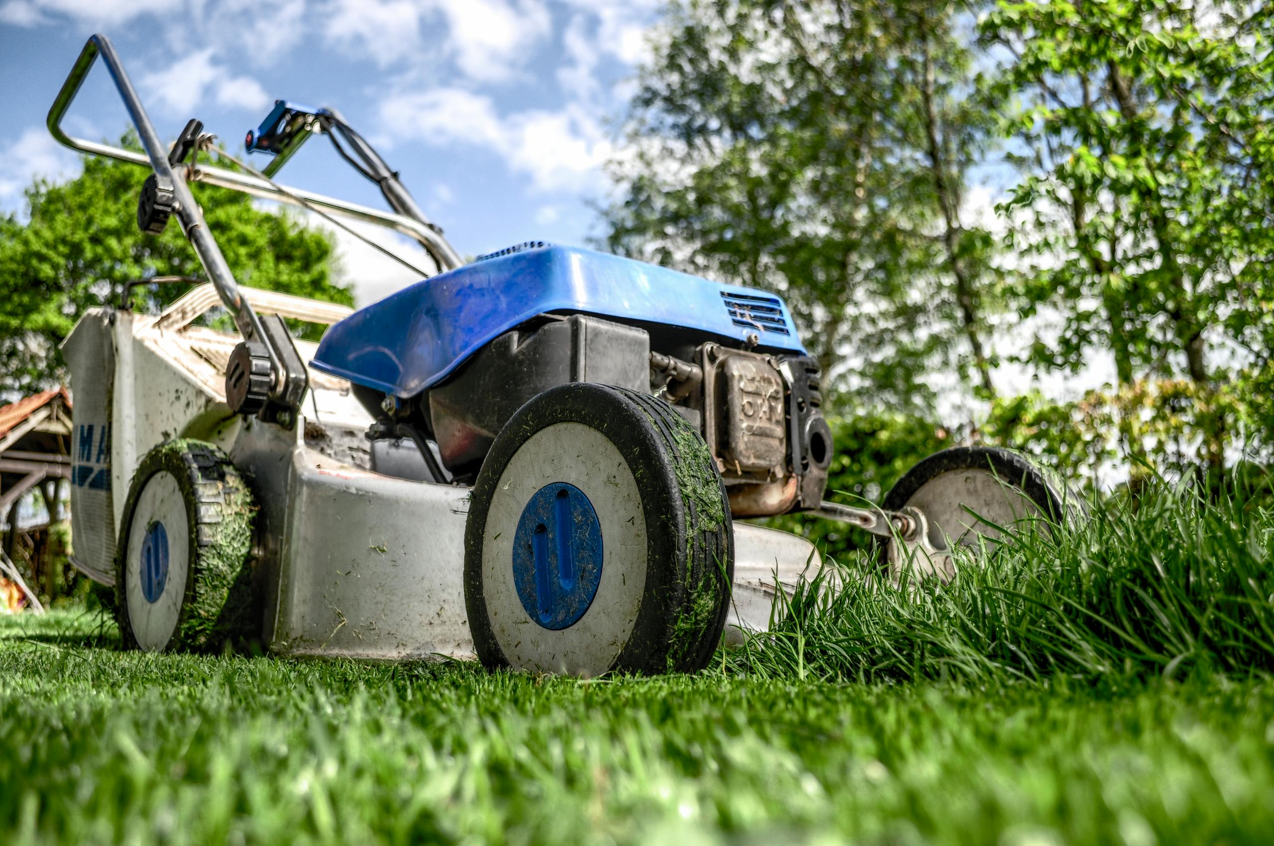 Lawn Mower Vehicle on Grass